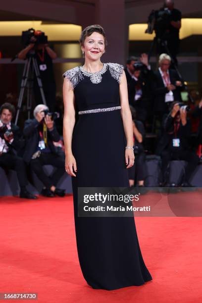 Maggie Gyllenhaal attends a red carpet for the movie "Memory" at the 80th Venice International Film Festival on September 08, 2023 in Venice, Italy.