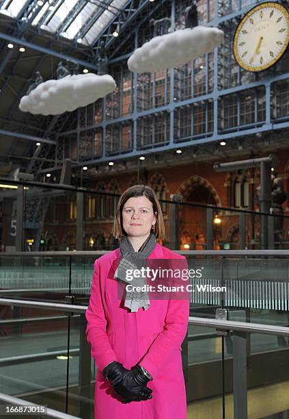 Nicola Shaw attends the St Pancras International launch of a majestic new public artwork called 'Cloud : Meteoros' by Lucy & Jorge Orta for a new...
