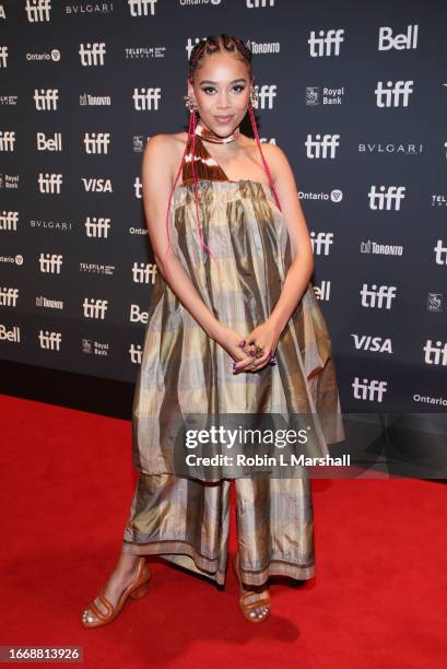 Sho Madjozi attends the "Finestkind" premiere during the 2023 Toronto International Film Festival at Roy Thomson Hall on September 08, 2023 in...