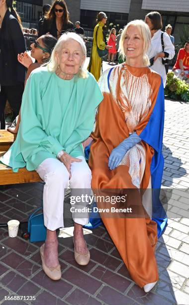Dame Vanessa Redgrave and Joely Richardson attend the Roksanda show during London Fashion Week September 2023 at the Barbican Centre on September 16,...