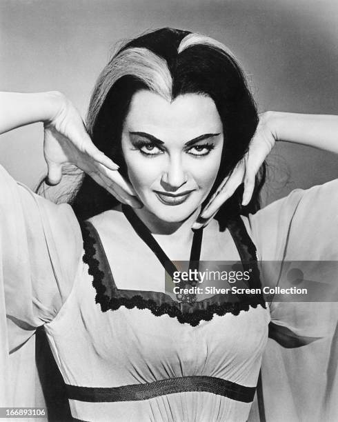 Canadian-born American actress Yvonne De Carlo as Lily Munster in the TV comedy-horror series 'The Munsters', circa 1965.