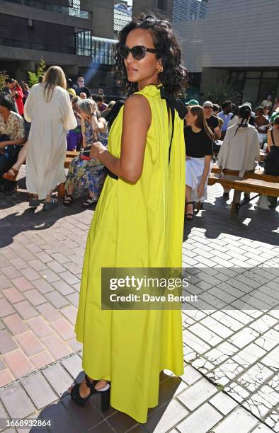 Anoushka Shankar attends the Roksanda show during London Fashion Week September 2023 at the Barbican Centre on September 16, 2023 in London, England.