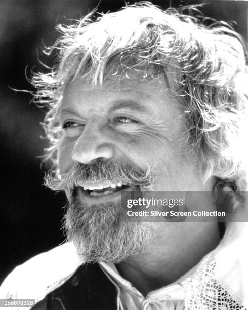 English actor Oliver Reed as Athos in a promotional portrait for 'The Return of the Musketeers', directed by Richard Lester, 1989.