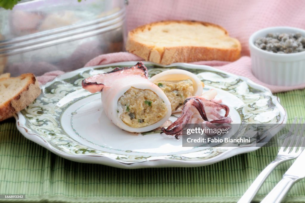 Squid stuffed