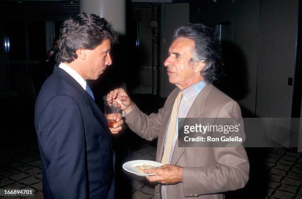 Actor Robert Walden and director Arthur Hiller on September 29, 1987 at the Beverly Hills Hotel in Beverly Hills, California.