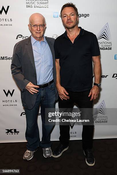Shelly Finkel of SFX entertainment and DJ Pete Tong attend IMS Engage in partnership wtih W hotels worldwide at W Hollywood on April 17, 2013 in...
