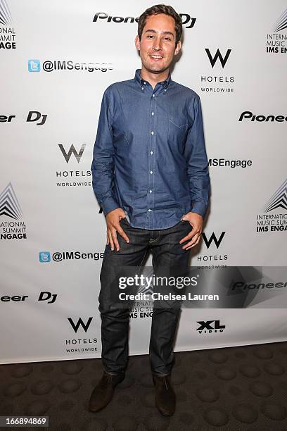 Instagram founder Kevin Systrom attends IMS Engage in partnership with W Hotels Worldwide at W Hollywood on April 17, 2013 in Hollywood, California.