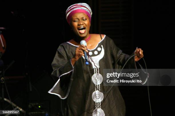 The singer Julia Sarr performing in the program "Youssou N'Dour: The Fresh Face of African Music" at Zankel Hall on Monday night, October 24, 2005.