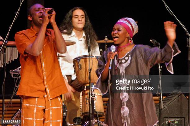 The singer Julia Sarr performing in the program "Youssou N'Dour: The Fresh Face of African Music" at Zankel Hall on Monday night, October 24,...