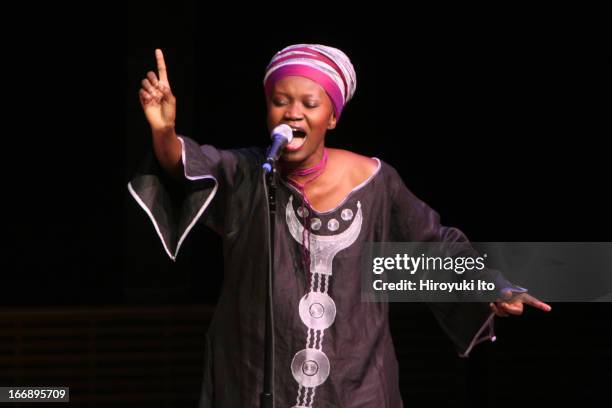 The singer Julia Sarr performing in the program "Youssou N'Dour: The Fresh Face of African Music" at Zankel Hall on Monday night, October 24, 2005.