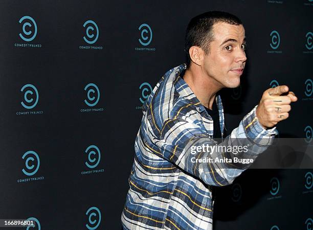 Comedian Stephen Glover, aka Steve-O attends a press conference to promote the Killer Karaoke show on German TV at Soho House on April 18, 2013 in...