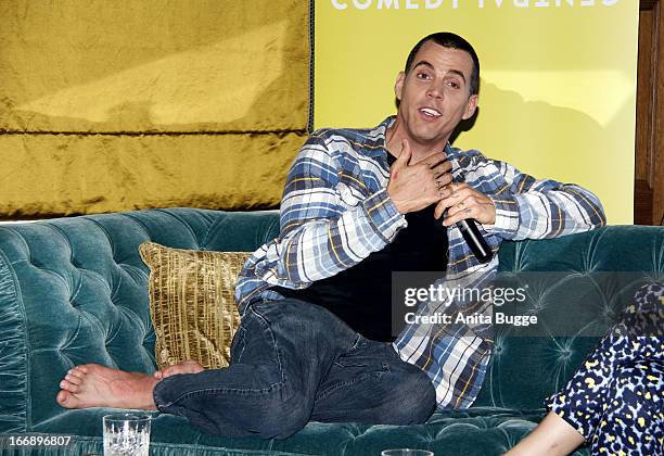 Comedian Stephen Glover, aka Steve-O attends a press conference to promote the Killer Karaoke show on German TV at Soho House on April 18, 2013 in...