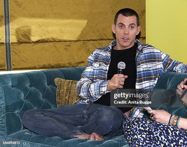 Comedian Stephen Glover, aka Steve-O attends a press conference to promote the Killer Karaoke show on German TV at Soho House on April 18, 2013 in...