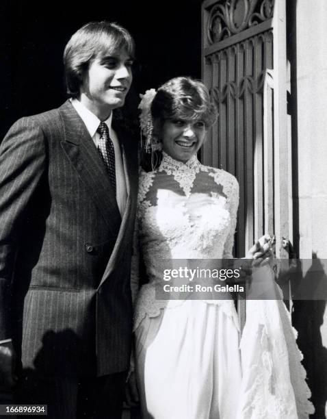 Gabriel Ferrer and Debby Boone attend Debby Boone-Gabriel Ferrer Wedding Ceremony on September 1, 1979 at the Hollywood Presbyterian Church in...