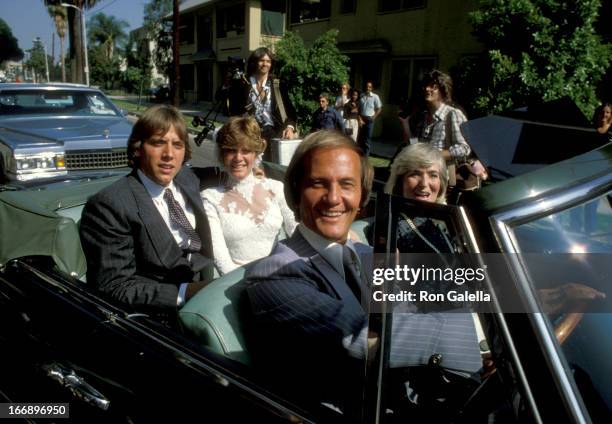 Gabriel Ferrer, Debby Boone, Shirley Boone and Pat Boone attend Debby Boone-Gabriel Ferrer Wedding Ceremony on September 1, 1979 at the Hollywood...