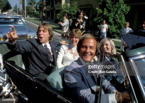 Gabriel Ferrer, Debby Boone, Shirley Boone and Pat Boone attend Debby Boone-Gabriel Ferrer Wedding Ceremony on September 1, 1979 at the Hollywood...