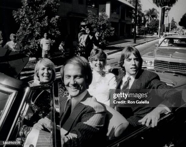 Gabriel Ferrer, Debby Boone, Shirley Boone and Pat Boone attend Debby Boone-Gabriel Ferrer Wedding Ceremony on September 1, 1979 at the Hollywood...