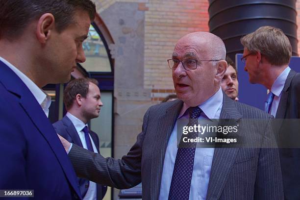 Wilfred Genee, Michael van Praag during the UEFA Europa League trophy handover ceremony on April 18, 2013 at Amsterdam, The Netherlands.