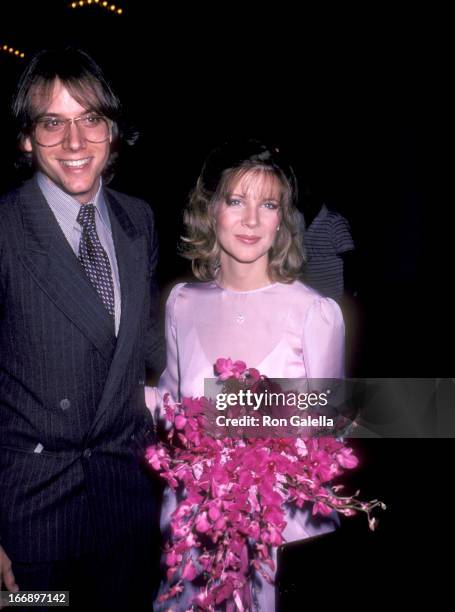 Gabriel Ferrer and Debby Boone attend Donna Freberg-Todd Fisher Wedding on February 15, 1981 at the Beverly Hilton Hotel in Beverly Hills, California.