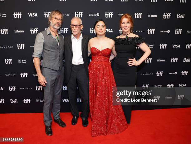 Guy Pearce, Lee Tamahori, Tioreore Ngatai-Melbourne, and Jacqueline McKenzie attend "The Convert" premiere during the 2023 Toronto International Film...