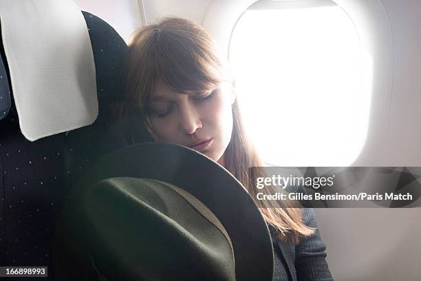 Singer Carla Bruni travels to Berlin for the Echo Music Awards where she will sing from her new album Little French Songs, photographed for Paris...