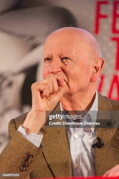 Gilles Jacob attends the 66th Cannes Film Festival Official Selection Presentation - Press Conference at Cinema UGC Normandie on April 18, 2013 in...