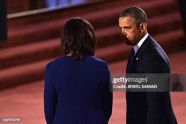 President Barack Obama and First Lady Michelle Obama attend the "Healing Our City: An Interfaith Service" dedicated to those who were gravely wounded...