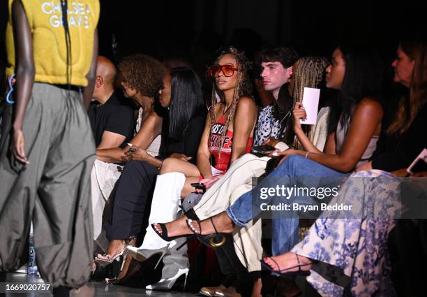 La La Anthony and guests attend the front row fo BIG MOTION an HBCU Runway Presented by UPS and NYFW: The Shows on September 08, 2023 in New York...