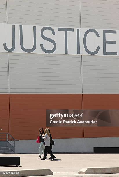 Women who received PIP breast implants arrive at the courthouse at Parc Chanot on April 18, 2013 in Marseille, France. Jean-Claude Mass and his PIP...