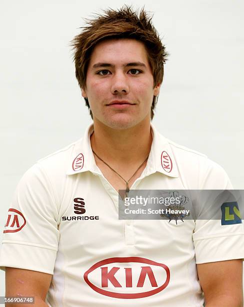 Rory Burns during a Surrey County Cricket Club photocall at The Brit Oval on April 12, 2013 in London, England.