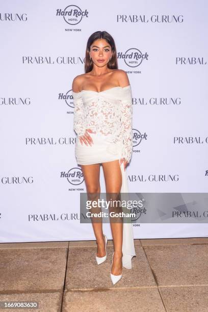 Sarah Hyland attends the Prabal Gurung Fashion Show after party at the Hard Rock Hotel on September 08, 2023 in New York City.