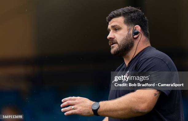 Jersey Reds' Head Coach Rob Webber during the Premiership Rugby Cup Round 2 Pool C much between Bath Rugby and Jersey Reds at The Recreation Ground...