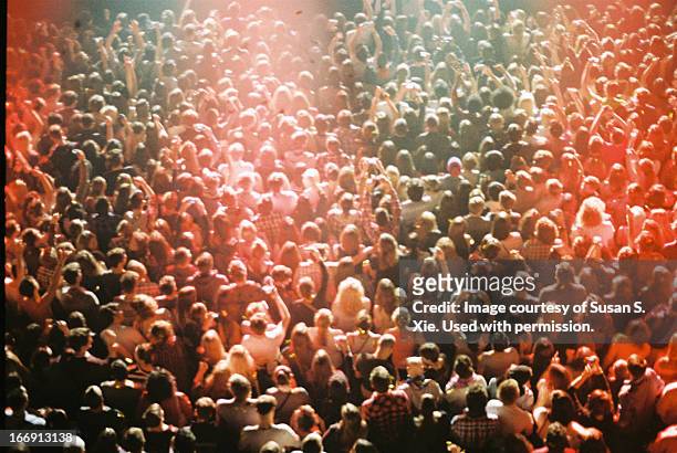 concert crowd from above - crowded stock pictures, royalty-free photos & images