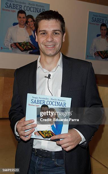 Sergio Fernandez attends 'Saber Cocinar. Recetas Ligjt' press conference at El Circulo de Lectores on April 18, 2013 in Madrid, Spain.