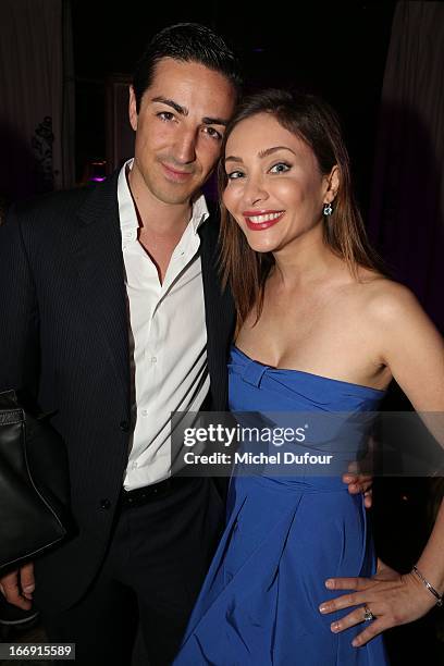 Prince Edouard de Ligne and wife Isabella Orsini attend the 'Divamour' Launch Party at Tres Honore Bar on April 18, 2013 in Paris, France.