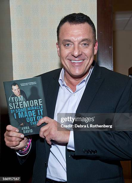 Actor Tom Sizemore promotes the book "By Some Miracle I Made It Out Of There" at Barnes & Noble Tribeca on April 18, 2013 in New York City.