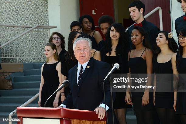 Tom LaBonge attends the Carol Burnett Square naming ceremony and plaque unveiling on April 18, 2013 in Los Angeles, California.