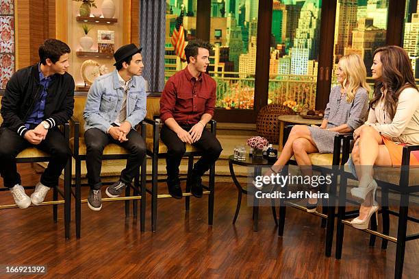 Pop group sensation JONAS BROTHERS perform their newest single on "LIVE with Kelly and Michael," distributed by Disney-Walt Disney Television via...