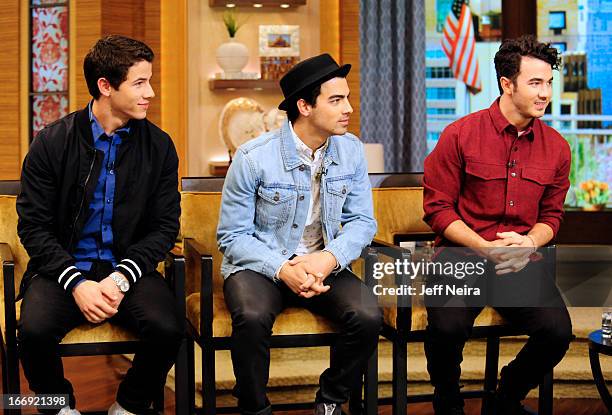 Pop group sensation JONAS BROTHERS perform their newest single on "LIVE with Kelly and Michael," distributed by Disney-Walt Disney Television via...