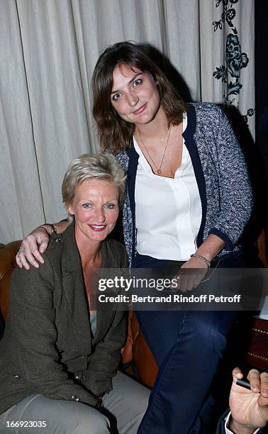 Princess Anne de Bourbon Siciles and Daughter Dorothee attend 'Divamour' launch party at Tres Honore Bar on April 18, 2013 in Paris, France.