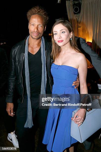 Actor Gary Dourdan and Actress Isabella Orsini, Princess de Ligne la Tremoille attend 'Divamour' launch party at Tres Honore Bar on April 18, 2013 in...