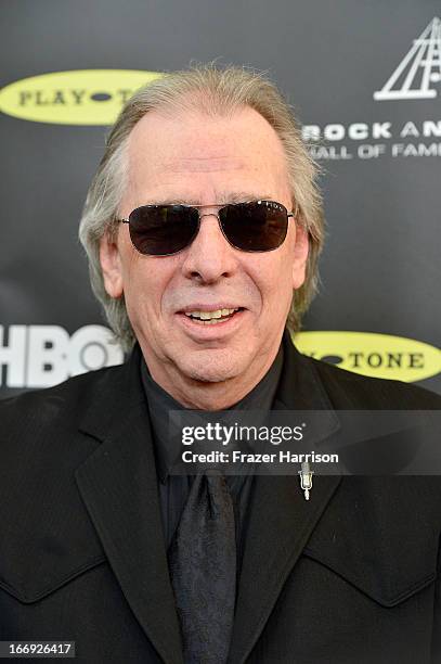Jim Ladd attends the 28th Annual Rock and Roll Hall of Fame Induction Ceremony at Nokia Theatre L.A. Live on April 18, 2013 in Los Angeles,...