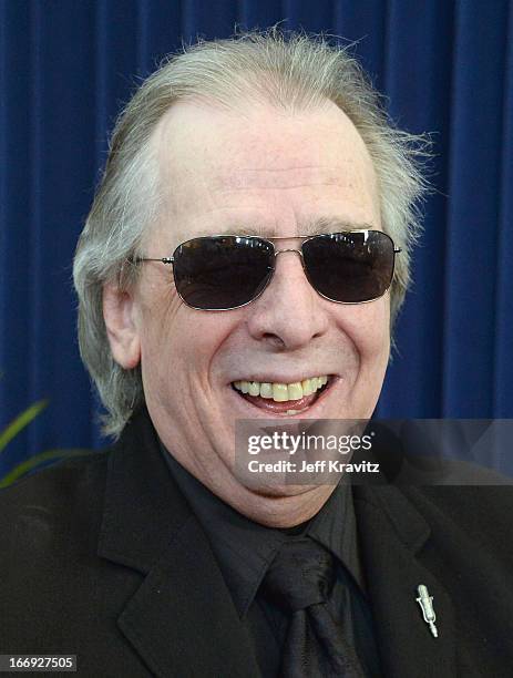 Jim Ladd arrives at the 28th Annual Rock and Roll Hall of Fame Induction Ceremony at Nokia Theatre L.A. Live on April 18, 2013 in Los Angeles,...