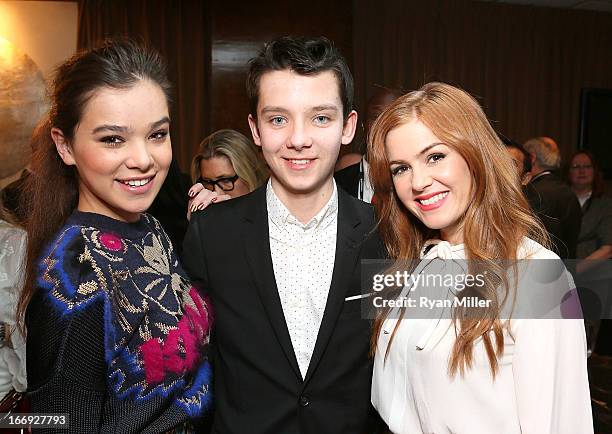 Actors Hailee Steinfeld, Asa Butterfield and Ilsa Fisher attend the Lionsgate CinemaCon Press Conference Invitational : An Exclusive Product...