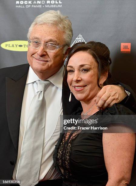 Inductee Randy Newman and wife Gretchen Preece attend the 28th Annual Rock and Roll Hall of Fame Induction Ceremony at Nokia Theatre L.A. Live on...