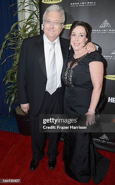 Inductee Randy Newman and wife Gretchen Preece attend the 28th Annual Rock and Roll Hall of Fame Induction Ceremony at Nokia Theatre L.A. Live on...