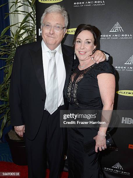 Inductee Randy Newman and wife Gretchen Preece attend the 28th Annual Rock and Roll Hall of Fame Induction Ceremony at Nokia Theatre L.A. Live on...