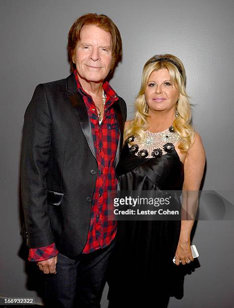 Musician John Fogerty and wife Julie Lebiedzinski attend the 28th Annual Rock and Roll Hall of Fame Induction Ceremony at Nokia Theatre L.A. Live on...