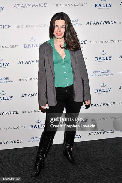 Actress Heather Matarazzo attends the Cinema Society & Bally screening of Sony Pictures Classics' "At Any Price" at Landmark Sunshine Cinema on April...