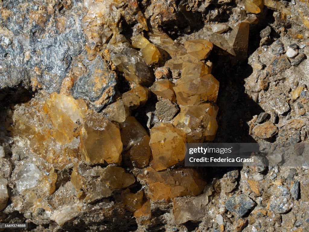 Yellow Quartz Formations, Punta di Valrossa, Formazza Valley